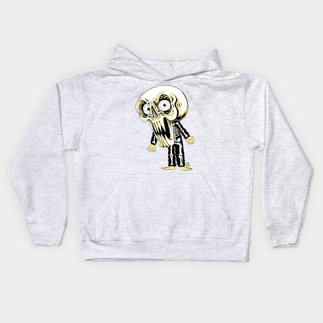 Skull Boy Kids Hoodie by Robisrael